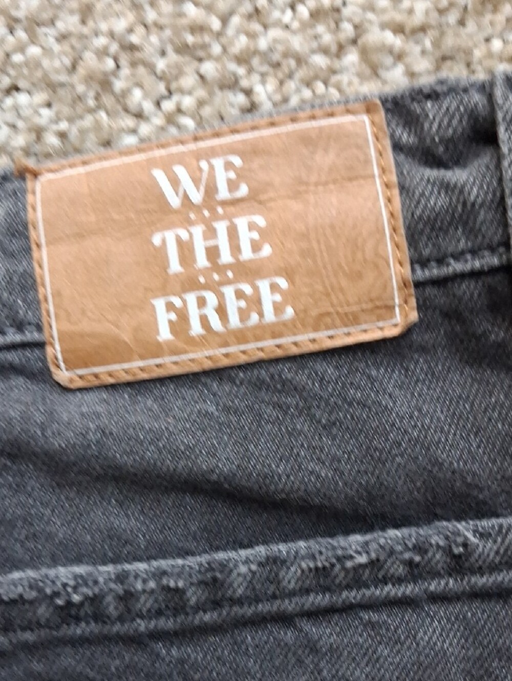 We The Free Women's Straight Leg Jeans in Washed Charcoal - Picture 8 of 10
